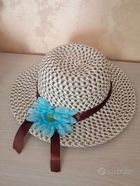 Cappello estivo donna vintage a tesa larga