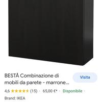 Ikea Besta mobile/pensile marrone/nero