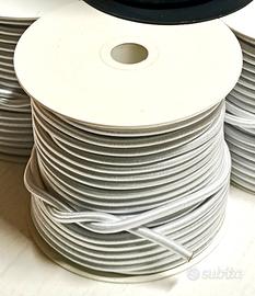 Corda elastica poliestere 6 mm, 40 m bianco.