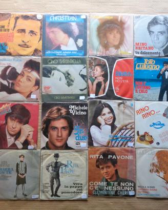 DISCHI IN VINILE 45 GIRI lotto di 16 pezzi C7