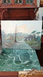 Quadro dipinto ad olio su tela 