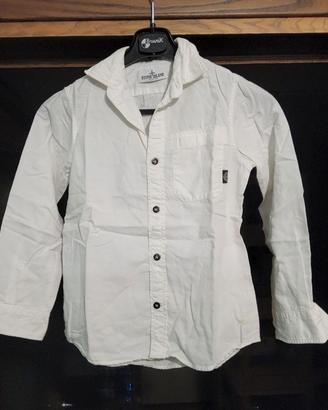 Stone Island junior camicia bianca 8 anni cotone