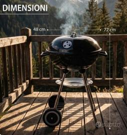 Barbecue tondo con coperchio