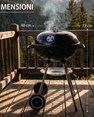 Barbecue tondo con coperchio