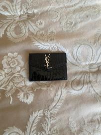 Portafoglio Ysl Nuovo Nero con effetto coccodrillo