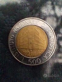 Moneta da 500 Lire 70° ISTAT