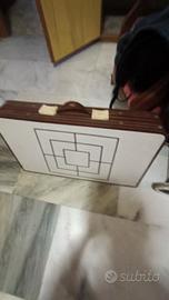 tavolino camping con due sedile richiudibile