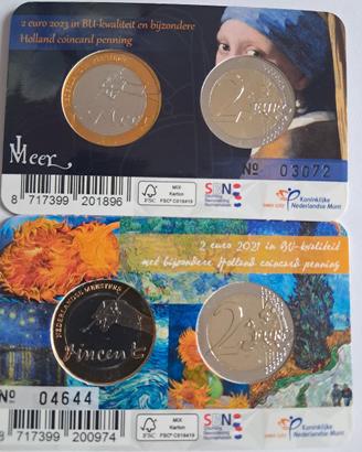 2 Serie monete Pittori Olandesi Van Gogh e Verneer