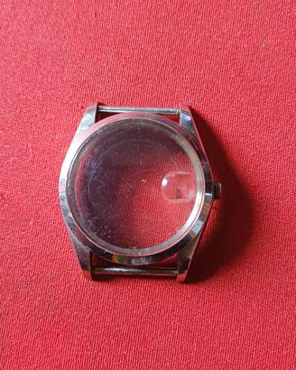 cassa rolex acciaio con vetro e corona ref 1500