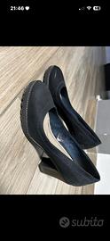 Scarpe col tacco in velluto