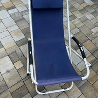 Sedia sdraio pieghevole in alluminio