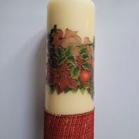 Candela cera grande - decorazione Natale