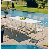 UNOPIU' CONRAD TAVOLO ALLUNGABILE+4 SEDIE IN FERRO