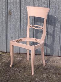 SEDIE e Capotavola con Braccioli NUOVE al Grezzo