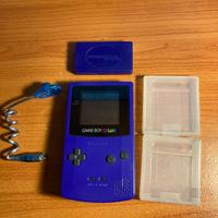 Game Boy Color viola con luce da attaccare + altro