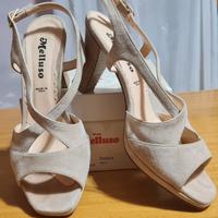 Sandali donna Melluso in camoscio e vero cuoio  37