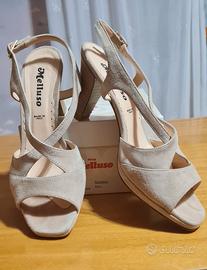 Sandali donna Melluso in camoscio e vero cuoio  37