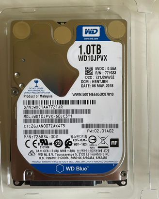 Hard disk 1tb western Digital compatibile noteboo