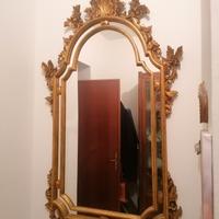 specchiera specchio color oro anni 70 