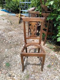 Stock 50 Sedie in Noce Nazionale Stile Impero
