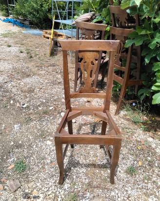Stock 50 Sedie in Noce Nazionale Stile Impero
