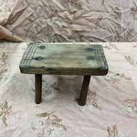 ANTICO SGABELLO DA MUNGITURA ORIGINALE DEL 1900