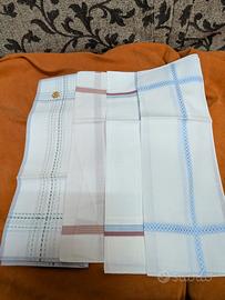 Set di quattro fazzoletti misto di cotone e lino