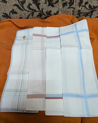 Set di quattro fazzoletti misto di cotone e lino