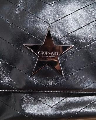 BORSA SHOP ART nero lucido Nuova!