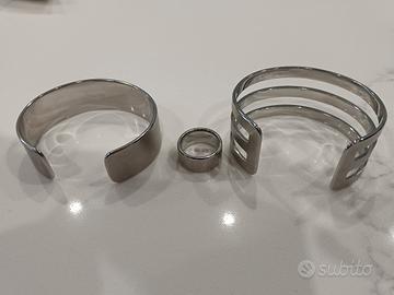 2 bracciali ed un anello di ZABLE s.steel 