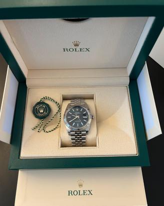 Rolex date just 41 mm blu