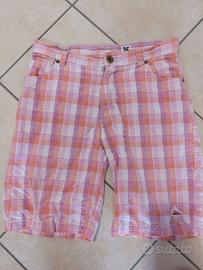 Pantaloncini bermuda Hot Buttered a quadri arancio