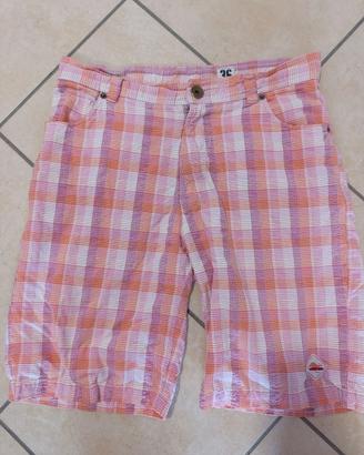 Pantaloncini bermuda Hot Buttered a quadri arancio