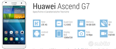 Huawei Ascend G7 + 2 cover