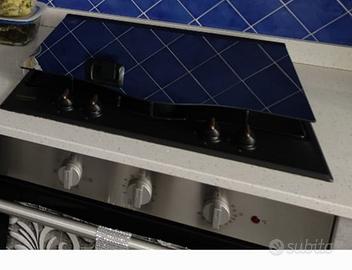 Piano cottura a gas con vetro