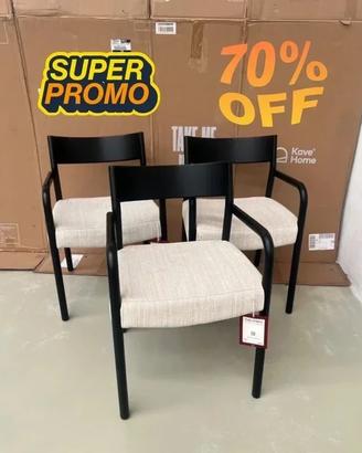 Sedia sfoderabile Falconera kave home nera
