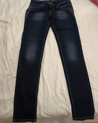 Jeans Obiettivo H.J.Blu sfaccettato con dettagli