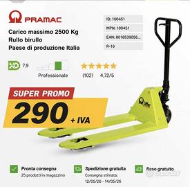 TRANSPALLET MANUALE IN PROMOZIONE