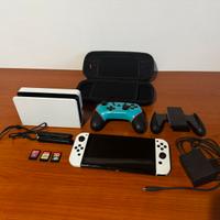 Nintendo Switch OLED + 3 giochi e controller