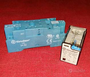 Relè Finder 24V DC con zoccolo 