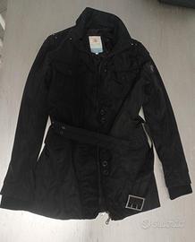 Trench Nero Maps Girl con Cintura – Taglia S