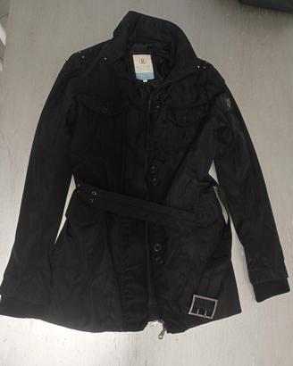 Trench Nero Maps Girl con Cintura – Taglia S