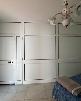 Pannello divisorio con porta pvc
