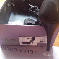 Scarpa donna nera tacco alto baldi