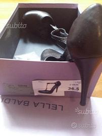 Scarpa donna nera tacco alto baldi