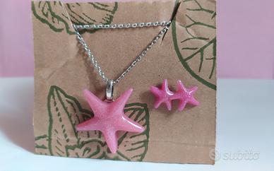 Parure collana e orecchini stella