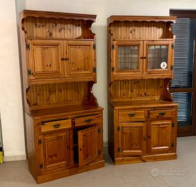 Coppia Mobili stile val Varaita in legno