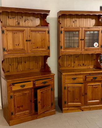 Coppia Mobili stile val Varaita in legno