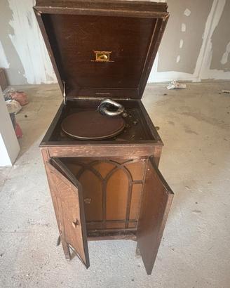 Grammofono d’epoca La Voce del Padrone da restaura