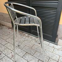 Sedie alte in alluminio